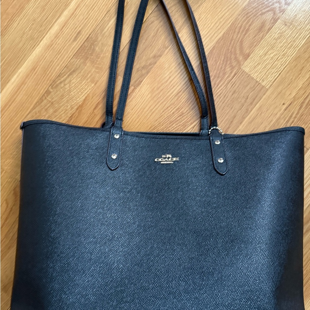 Coach Black Saffiano Leather Tote